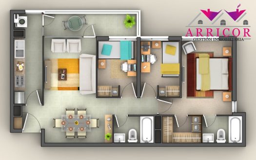 SE VENDE DEPARTAMENTO DE TRES DORMITORIOS EN BRISA DEL SOL